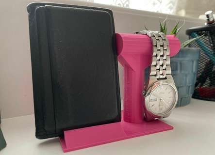 phone watch holder desk 3d print model - Mito3D