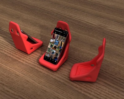 phoneholder phone holder seat stand 3d print model - Mito3D