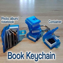 photo container book keychain jewelry keychains 3d print model - Mito3D