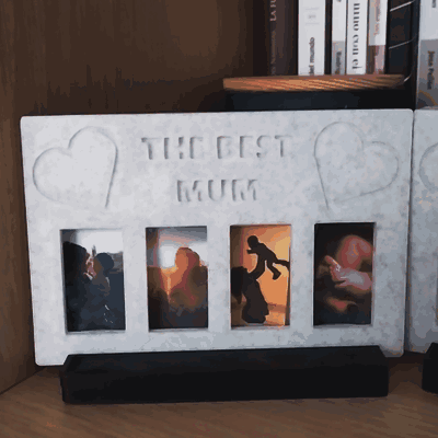 photo frame mother's day mom mum mother m re photos framework lamp cute 3d print model - Mito3D