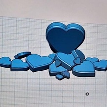 photo holder mountain hearts 3d print model - Mito3D