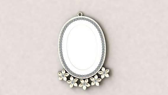 foto pendente gioielleria collane oro argento gioiello lusso gemma bianca ciondoli 3d print model - Mito3D