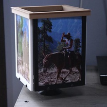 4 foto marco giratorio 5x7 fotos casa de la fotografía imagen stand 3d print model - Mito3D