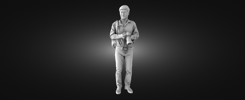 photojournaliste art Jeu anime personnage homme femme Accueil maison cadeau jouet photo jeu vidéo Chine figurine statuette collection travail profession employé journaliste 3d print model - Mito3D