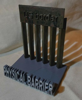 physical barrier border fence phone stand smartphone wall various miscellaneous uncategorized 3d print model - Mito3D