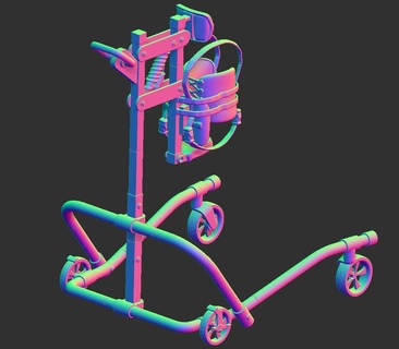 physiothérapie assistant marcheur santé chaise modèle thérapie Aidez 3d print model - Mito3D
