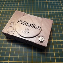 pi3station v100 raspberry console pi3 playstation recalbox gaming retro case 3d print model - Mito3D