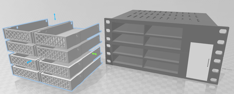 pi 4 server chassis 10 rack mountable 3d print model - Mito3D