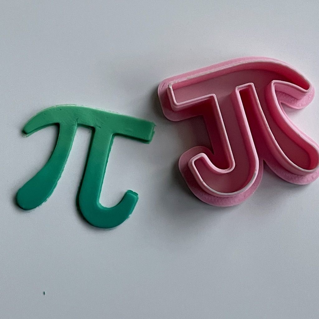 pi Cutter einstellen Lehm Werkzeuge Plätzchen Mathematik Polymer Kunst 3D print model - Mito3D