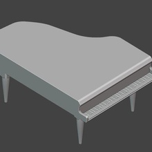 piano 3d Arte hi poli lowpoly videojuego arquitectura 3d print model - Mito3D