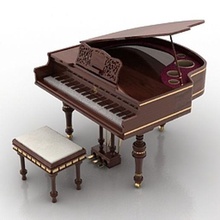 piano musical instrument music 3d print model - Mito3D