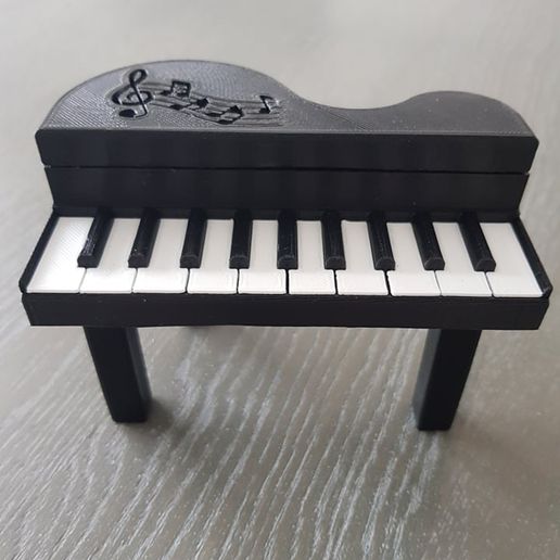 piano arte caixa joalheria música armazenamento 3D print model - Mito3D