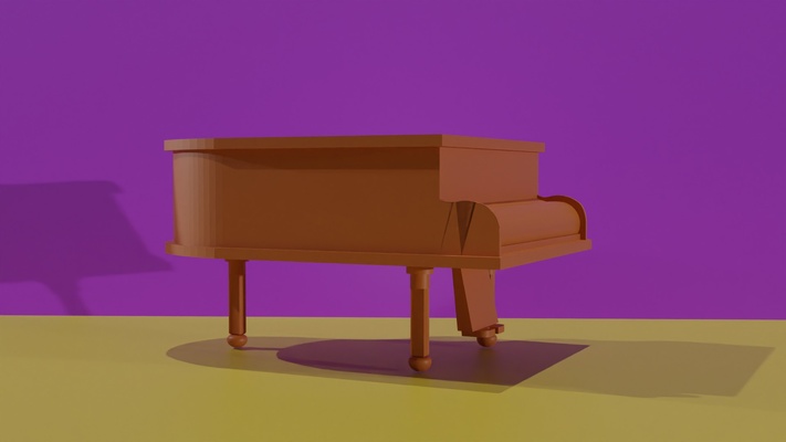 pianoforte in taglia h0 casa modell modello 3d print model - Mito3D