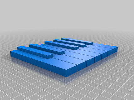 pianoforte tastiera openscad parametrico chiavi musica gioco Audio ascoltando 3d print model - Mito3D