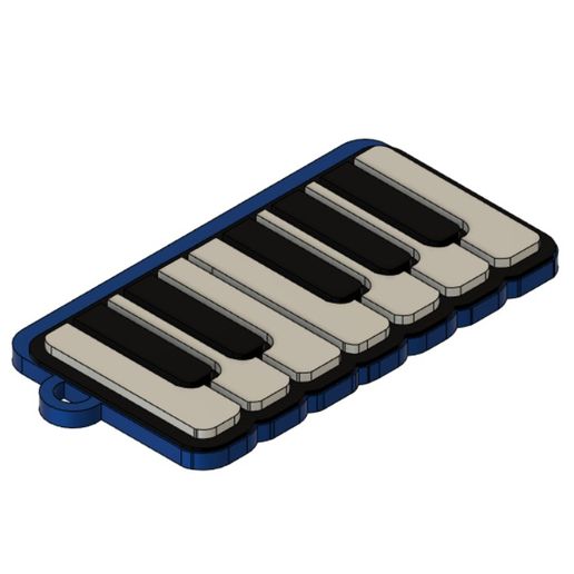 piyano anahtarlık anahtar yüzük şekil yüzükler müzik 3D print model - Mito3D