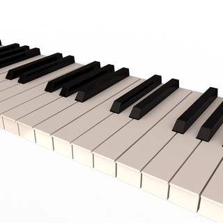 piano key keys keyboard grand upright concert music instrument 3dsmax 3dmodel 3d print model - Mito3D