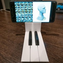 piano keys mobile dock tool stand 3d print model - Mito3D