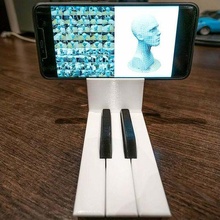 piano móvil muelle teléfono estante soporte 3d print model - Mito3D