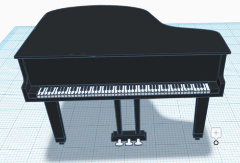 piano prototipo lindo mini grandioso piano grandpiano 3d print model - Mito3D