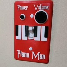 piano themed light switch cover decor decoration custom keyboard faceplate home homemade music passion hobby 3d print model - Mito3D
