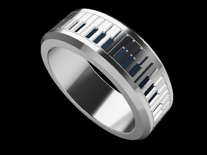 Klavier Hochzeit Band 12 Ringe Engagement Ohrringe 3d print model - Mito3D