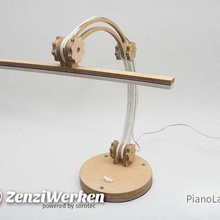 pianolamp cnc laser home household zenziwerken plywood piano light led lasercut router 3d print model - Mito3D