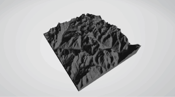 Foto du midi grandeza Francia 3d mapa 3d print model - Mito3D