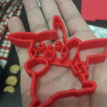 picachu cokkie de la fraise art cutter cookie pokemon pica 3d print model - Mito3D