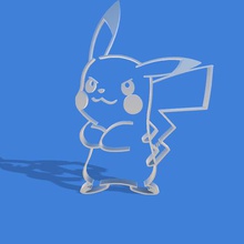 picachu cookie cutter various 3d print model - Mito3D