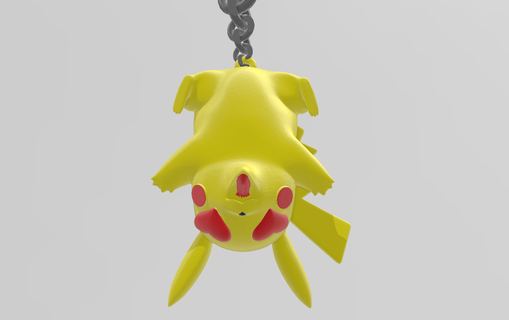 picachu keychain Jewelry pikachu pendant pokemon in love hung 3d print model - Mito3D