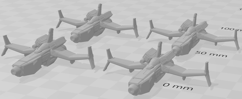 picaroon aerospace fighter battletech miniature vehicle 3d print model - Mito3D