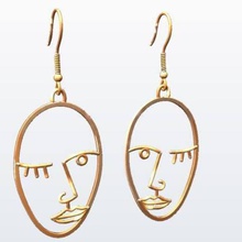 picasso face earrings jewelry sales best selling 3d print model - Mito3D