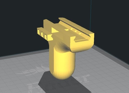 picatinny knobb stubby grip airsoft attachments gun ar 3d print model - Mito3D
