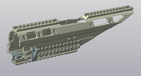 picatinny trilho ak 74 jogos arma foguete fogo 3d 3d print model - Mito3D