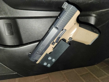 picatinny rail car holster pistol universal vehicle 3d print model - Mito3D