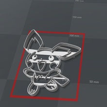 pichu pokemon cookie home cutting cookies cutter 3d print model - Mito3D