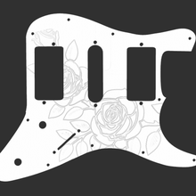 pickguard Rose escudo guitarra Rosa guitare 3d print model - Mito3D