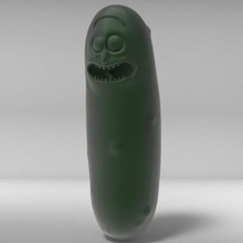 pickle rick art per adulti nuotare modello guarda il match di verdure zbrush 3d print model - Mito3D