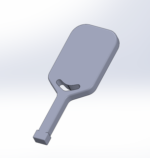 pickleball paddle blade shape open throat 3d print model - Mito3D