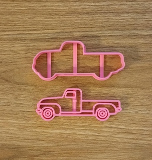 pickup cutter seal Home cutting cookie cookies mass fondant clay porcelain pick up van truck auto 3d print model - Mito3D