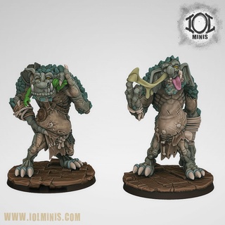 picky scratchy stoner trolls troll fantasy monster encounter npc wandering ogre dragon dungeon orc goblin stone rock presupported 3d print model - Mito3D