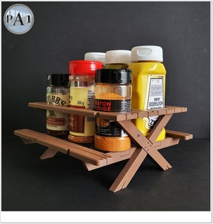 piquenique tabela condimento suporte churrasco festa fofa útil livre 3d print model - Mito3D