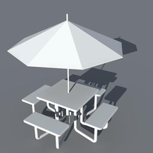 picnic tent architecture house toy 3d print model - Mito3D