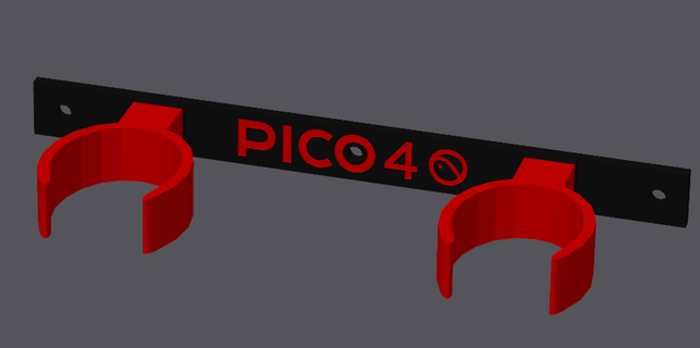 pico 4 controller wall mount headset pcvr pico4 psvr virtual virtualreality reality vr goggles gadget 3d print model - Mito3D