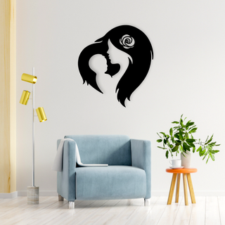 cenário mãe amar tabela silhueta arte feliz enfeite reyna fêmea mulher lindo casa feminista 3d print model - Mito3D