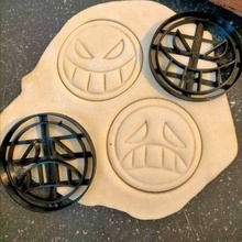 peça ás biscoito cortador símbolos feliz triste risonho manga biscoitos cozinha 3d print model - Mito3D