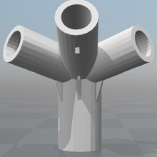 pezzo carpa vari di sostituzione la tenda i tubi grigio unione 3d print model - Mito3D