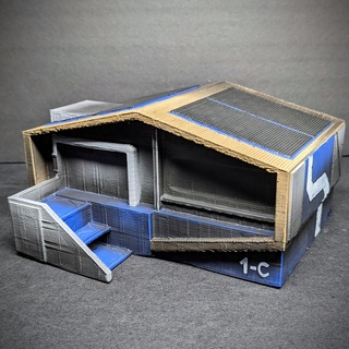 piece cyberpunk buildings - infinity stargrave corvus belli game sci fi sci-fi futuristic habitat terrain building house 3d print model - Mito3D