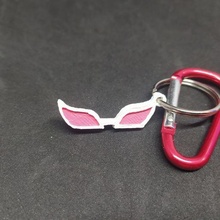 piece keychain - doflamingo bezel key ring anime lufy accessory pirates japan multicolored donquixote smile pink flamingo miniature ace king 3d print model - Mito3D