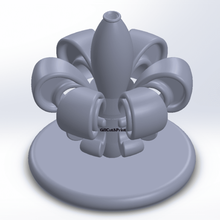 pied lampe fleur lys 3d print model - Mito3D